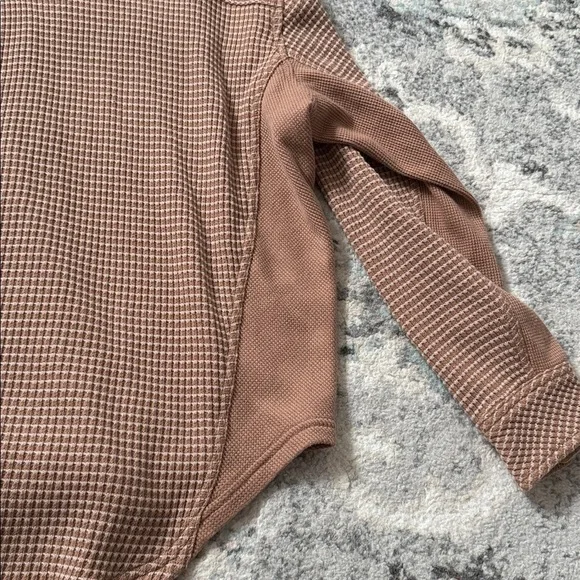 Aerie LumberJane Waffle Shirt in the color toasty - Picture 10 of 10